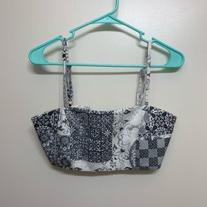 Sabo Skirt Grey Tile Crop Top